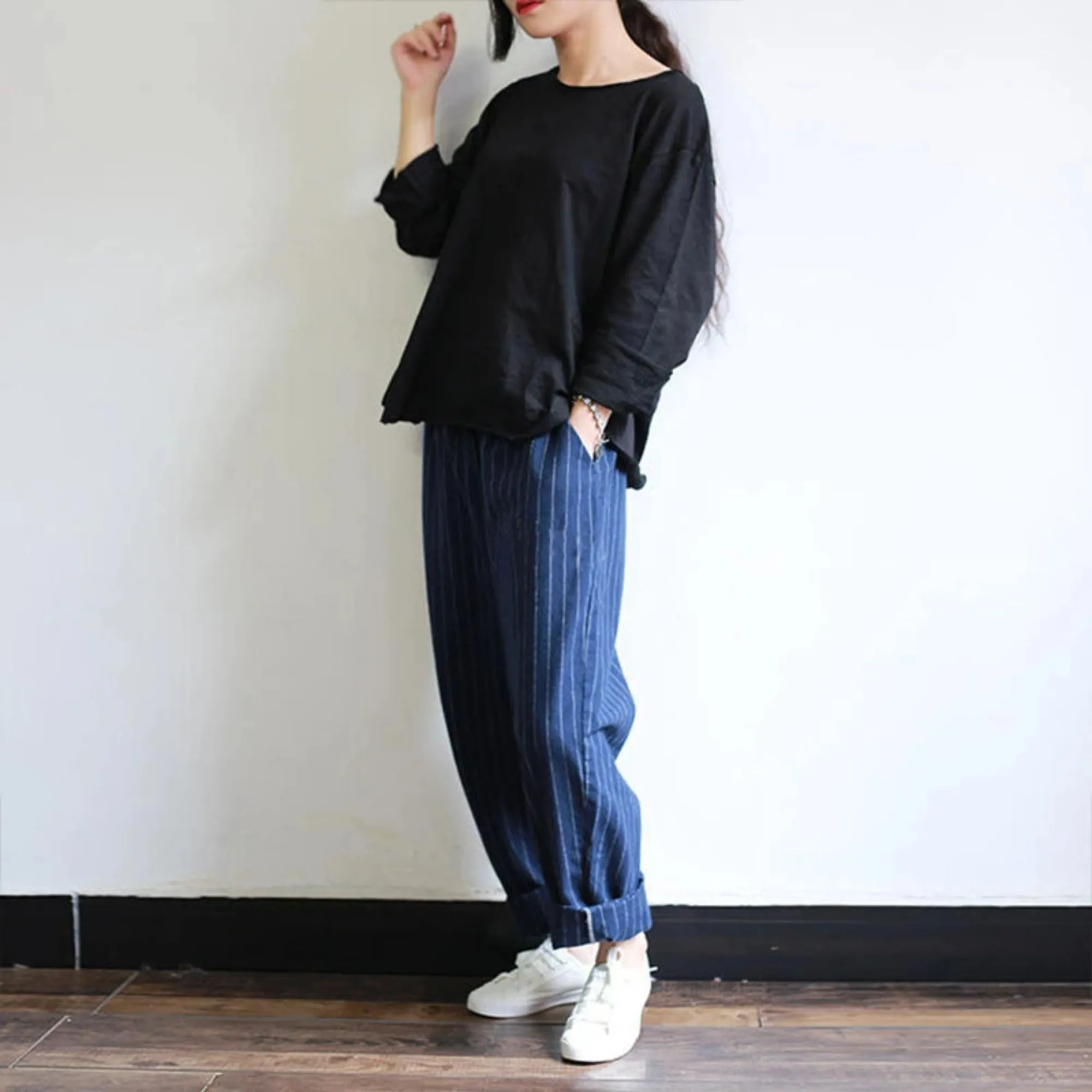 Women's Summer Casual Striped Loose Pants