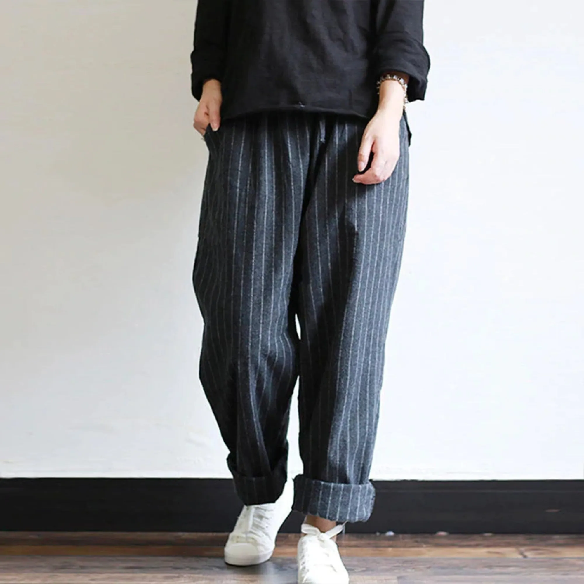 Women's Summer Casual Striped Loose Pants