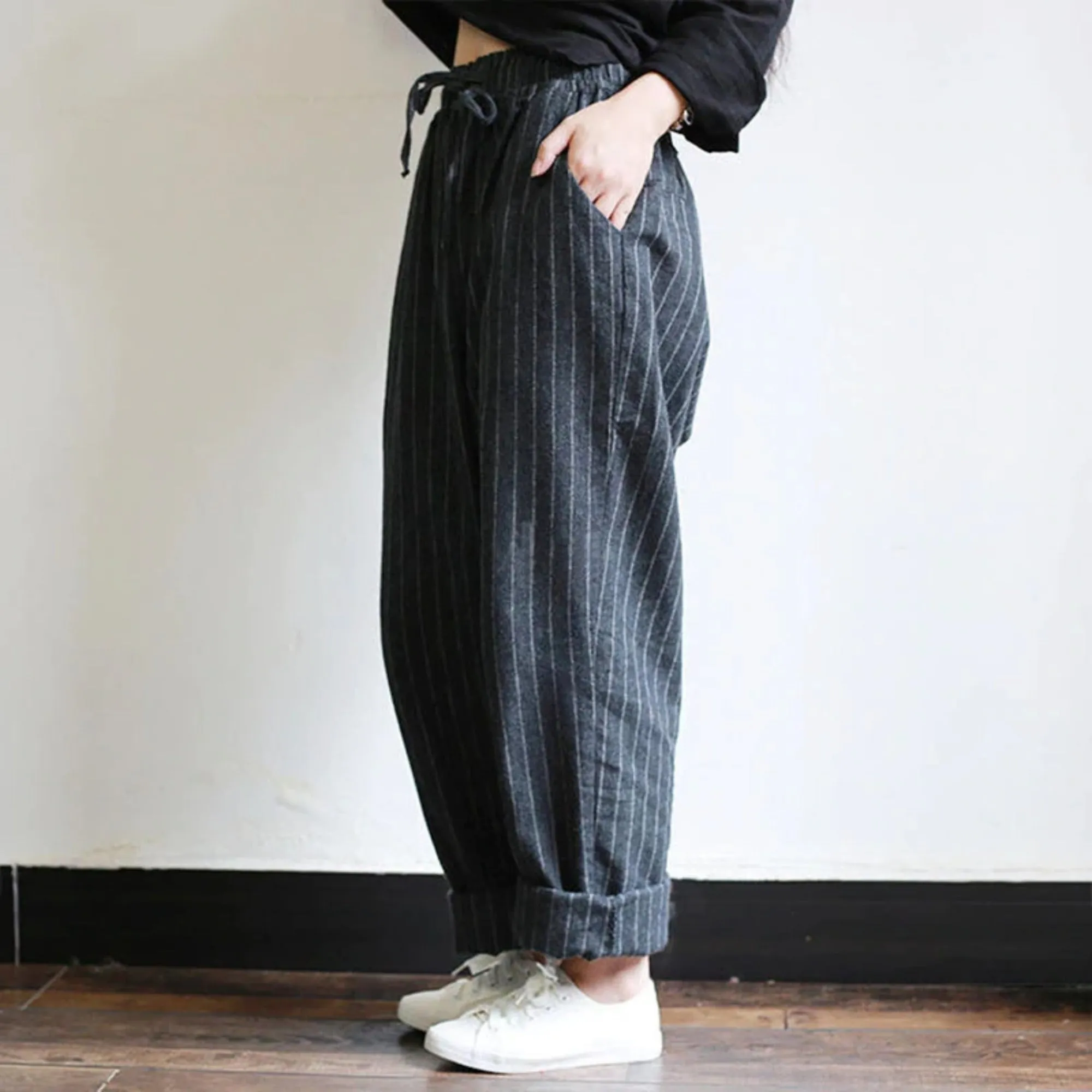 Women's Summer Casual Striped Loose Pants