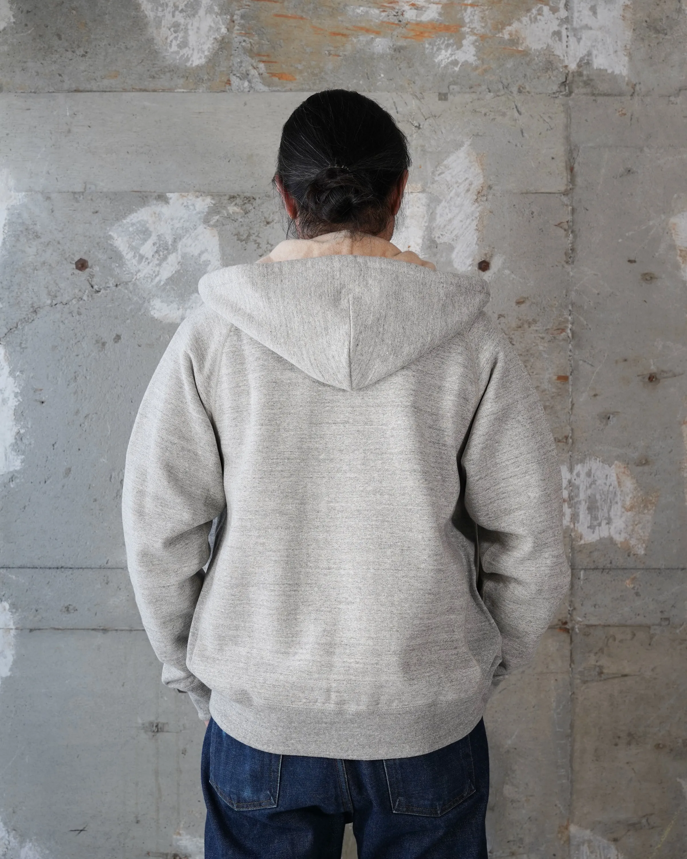 Zip Hoodie - Fleeced Foxfibre® - Heather Grey